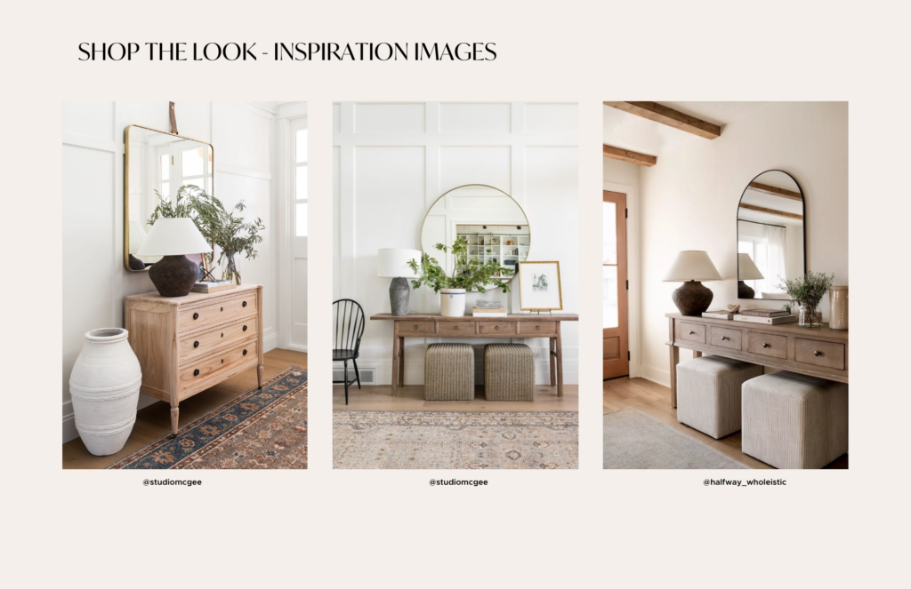 Shop the look inspiration images to create a light and welcoming entry way.
