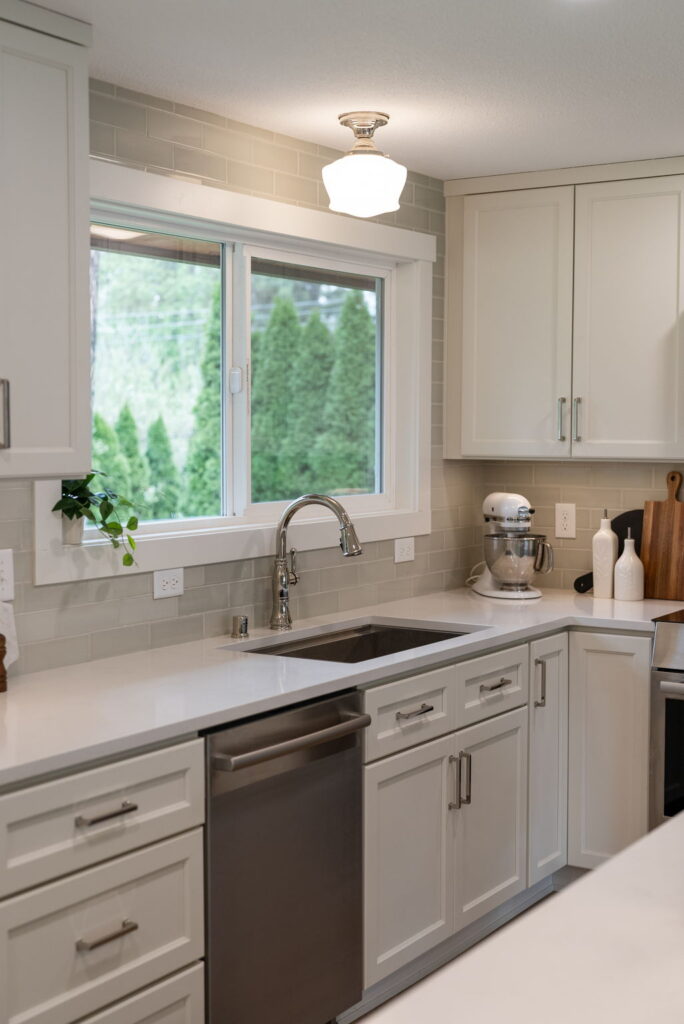 New sink & big window after the kitchen remodel.