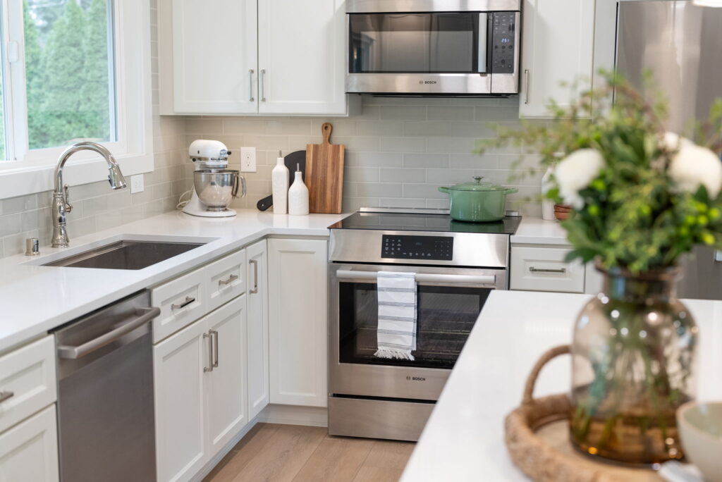 New appliance in the kitchen after remodel