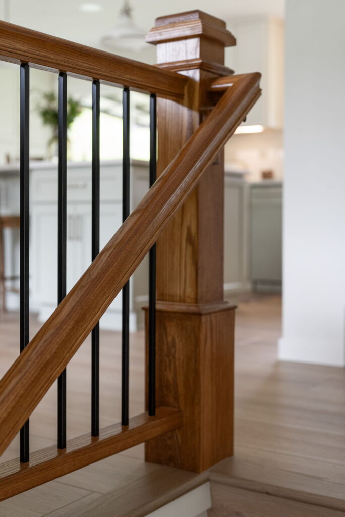 Remodeled stairway banister